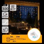 Aigostar - LED външна коледна гирлянда 300xLED, 8 режима, захранване с 3xAA, 18x0, 6 m, IP44, топла бяла (AI2393)