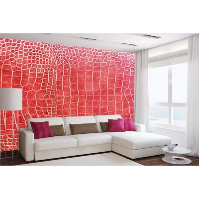 Dimex MA-5-2588 Samolepicí vliesová fototapeta na zeď Textura červené krokodýlí kůže rozměry 375 x 250 cm