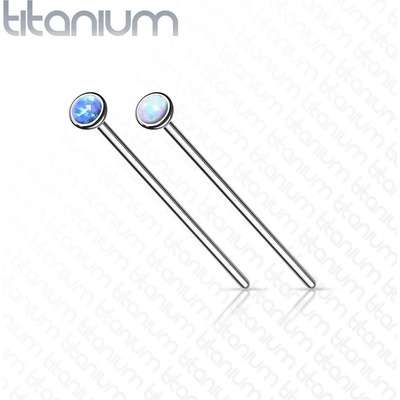 S4U Variabilní piercing do nosu TITAN, opál 2 mm (bílá) TIT1060-OP17