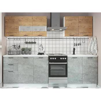 Image 1 of Кухня Тренд 200 cm дъб крафт и бетон
