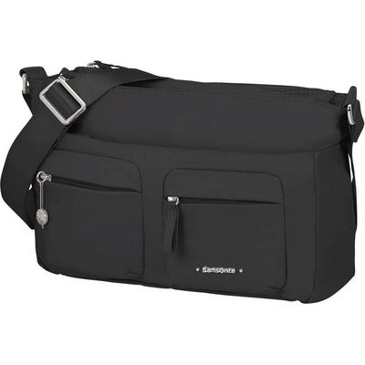 Samsonite MOVE 3.0 HORIZ. SHOULDER BAG+FLAP s prednými vreckami 124094 Black 124094