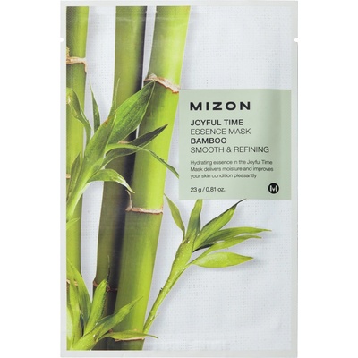 Mizon plátýnková 3D Joyful Time Essence Mask Bamboo maska s bambusom pre hydratáciu a zjemnenie pleti 23 g