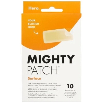 Hero Mighty Patch Surface hydrokoloidní náplasti 60 mm x 25 mm 10 ks