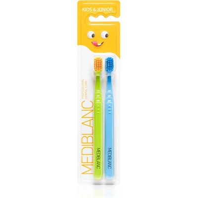 MEDIBLANC KIDS & JUNIOR Ultra Soft четка за зъби за деца ултра софт Green, Blue 2 бр