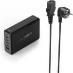 Hama Зарядна станция 240 W, GaN, Fast Charger, 4 x USB-C, 1 x USB-A, PD (HAMA-201977) - ezona