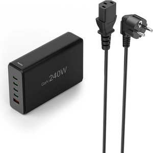 Hama Зарядна станция 240 W, GaN, Fast Charger, 4 x USB-C, 1 x USB-A, PD (HAMA-201977) - ezona