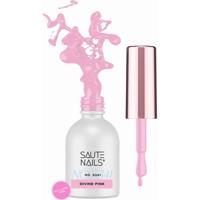 Saute Nails Hybridní lak S341 Divine Pink růžová 8 ml