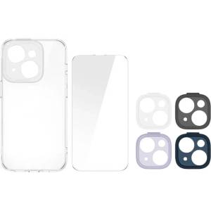 Baseus Комплект Baseus Illusion за iPhone 14, Калъф + стъкло + рамка за камерата + комплект за почистване (6932172614942)