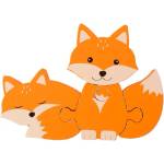 Orange Tree Toys Дървен пъзел Orange Tree Toys - Лисички (OTT06173) - baby