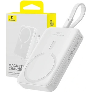 Baseus Външна батерия Baseus Magnetic Mini USB-C Powerbank 10000mAh 30W MagSafe, Бяла (BSU4809)