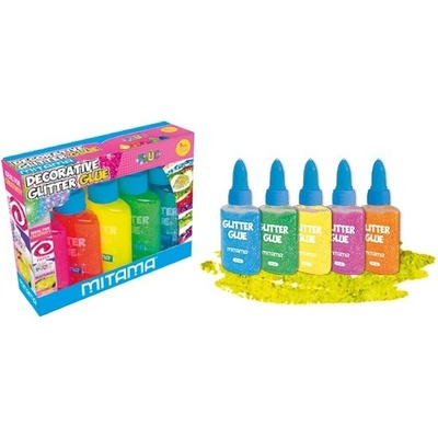 Třpytivé lepidlo UHU Glitter Glue Glow in Dark 5x10 ml