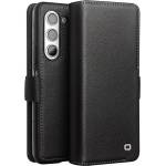 Qialino Кожен Калъф за Samsung Z Fold 5, Qialino Leather Book Case, Черен (5906601977771)