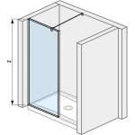 Jika Pure - Душ стена 100 см, Jika Perla Glass, прозрачно стъкло H2694280026681 (H2694280026681)