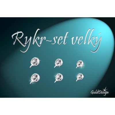 Gold Design Rykr Set velký náušnice stříbřené GD862