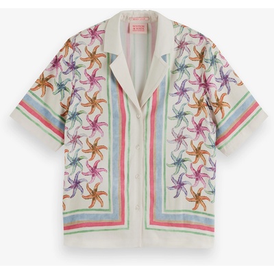 Scotch & Soda Кремава дамска риза с шарки Scotch & Soda Scotch & Soda | Byal | ЖЕНИ | M