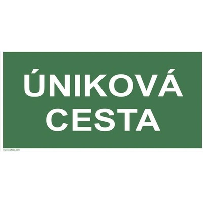 Samolepka "Úniková cesta" 200x100 mm