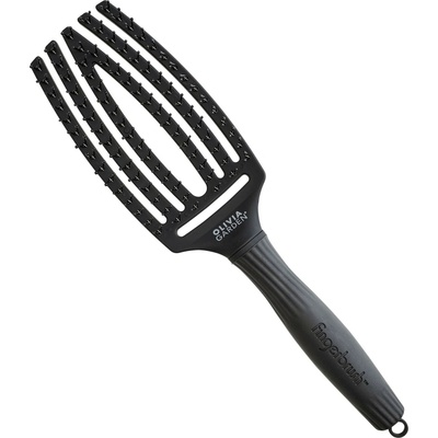 Olivia Garden Fingerbrush Ionic Medium kefa na vlasy čierna FB1PC-M