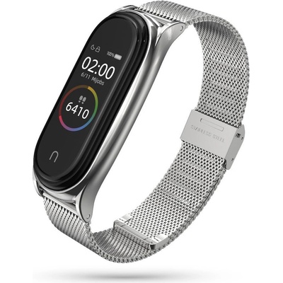 Pouzdro Tech-protect Milaneseband Xiaomi Mi Band 5/6 stříbrné