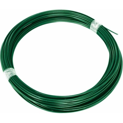 Napínací drát poplastovaný, síla 3,4 mm, délka 52 m, Zn + PVC zelený