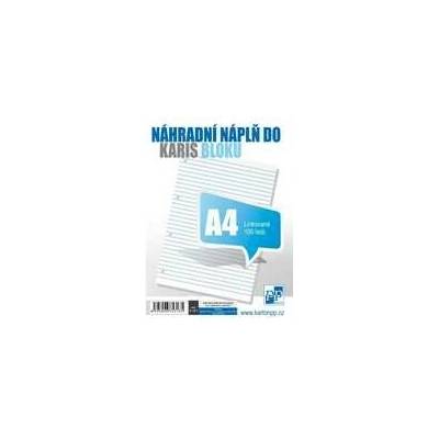 Náhradná papierová náplň do KARIS A4, 100 listov, linajková