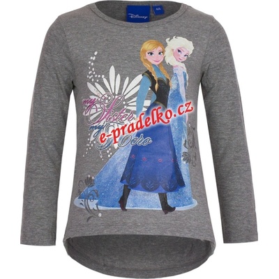 dívčí tričko disney frozen Anna a Elsa šedá