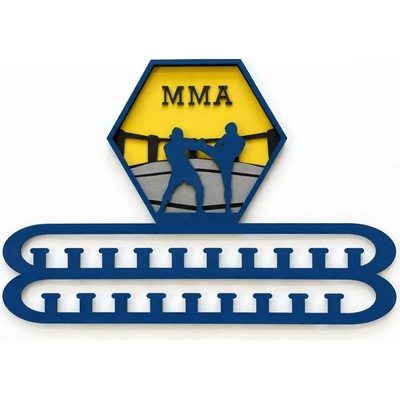 Z rodinné dílny Dřevěný věšák na medaile MMA svítící dekorace do pokoje