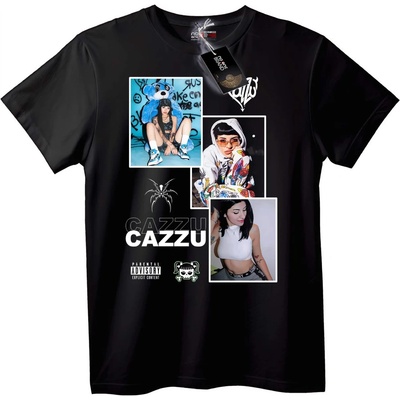 NOONEBRAND Тениска CAZZU Градски Колаж - 2XL, White