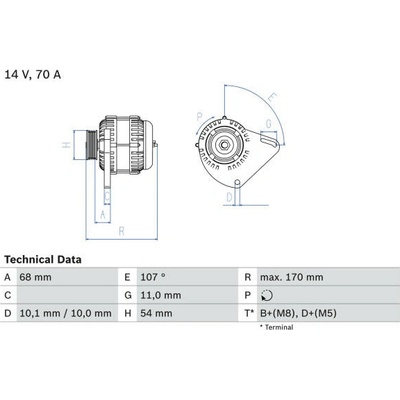 generátor BOSCH 0 986 080 560