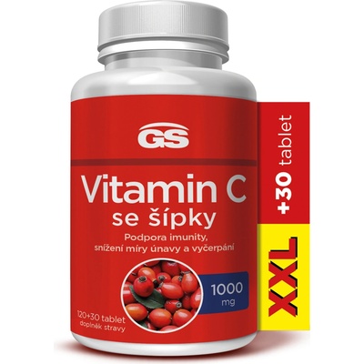 GS Vitamín C 1000 so šípkami XXL 120 + 30 tabliet