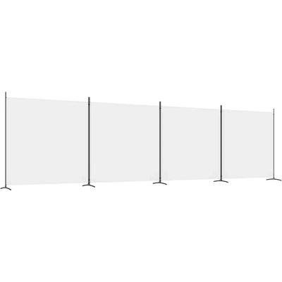 VidaXL Paraván 4-panelový VidaXL 350282 698 x 180 cm bílý