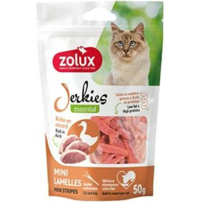 Zolux Pochoutka kočka JERKIES MINI proužky kachna 50 g