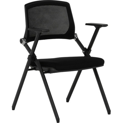 Bittel Посетителски стол Carmen 1706, до 150кг, дамаска, сгъваем, черен (bt-3520915)