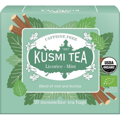 Kusmi Tea Био чай Organic Licorice-Mint в муселинови торбички 20 бр (21278A1120)