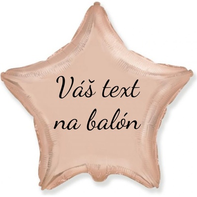 Godan Fóliový balón s textom Ružovozlatá hviezda 45 cm