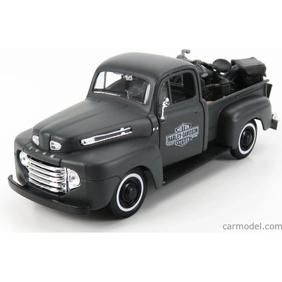 Maisto Ford USA F 1 Pick up Custom USA Harley Davidson 1948 + Motorcycle Harley Davidson Wla Flathead 1942 Matt Grey 1:24