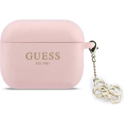 Guess 4G Charm силиконов калъф за AirPods Pro 3 розов (GUAP3LECG4P)