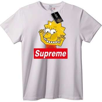 NOONEBRAND Тениска Lisa Simpson Supreme - XL, White
