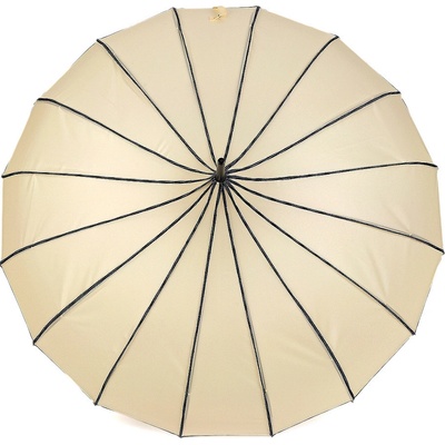 Dámský deštník pagoda s koženou rukojetí 4 krémová černá – Zbozi.Blesk.cz