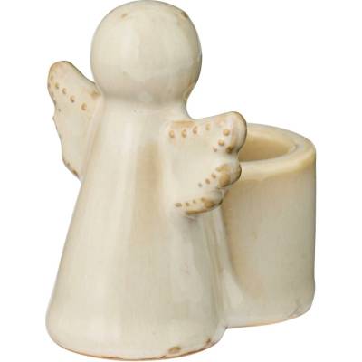 Svícen s dekorem anděla Ib Laursen V.6,5 cm ivory
