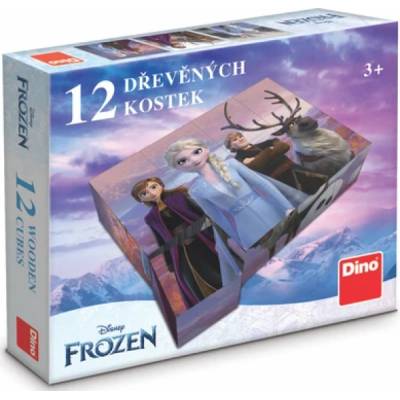 Dino Дървени лицензионни кубчета Frozen II - 12 кубчета
