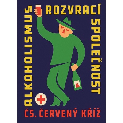 Plechová ceduľa Alkoholizmus rozvrací společnost