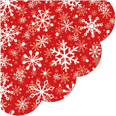 PAW Obrúsky L Christmas Snowflakes light red 33x33cm