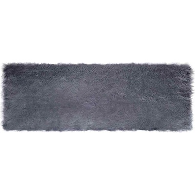 vidaXL Изкуствен овчи килим Tafalla Антрацит 80 x 250 cm Полиестер (42021590)