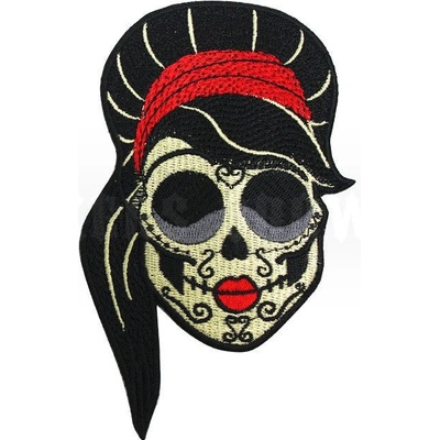 Rusty Pistons RPEM15 Mexican Skull women Embroidery patch nášivka