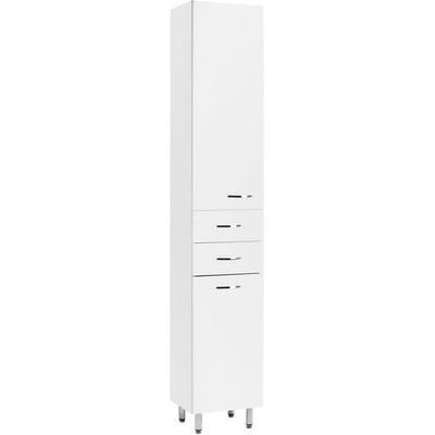 EBS K-Plus Skříňka vysoká 35x194 cm, s košem na prádlo, bílá