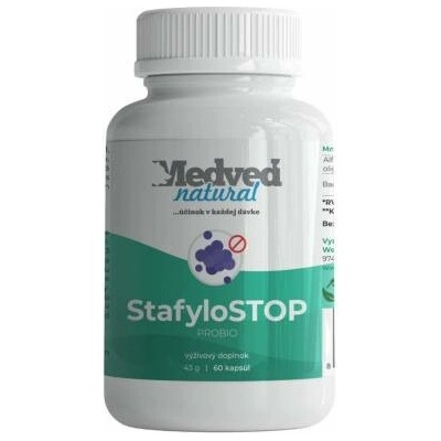 Medveď natural StafyloSTOP 60 kapslí