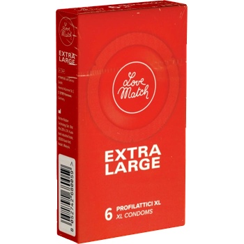 ostatní Love Match Single: Extra Large, 6 extra wide condoms
