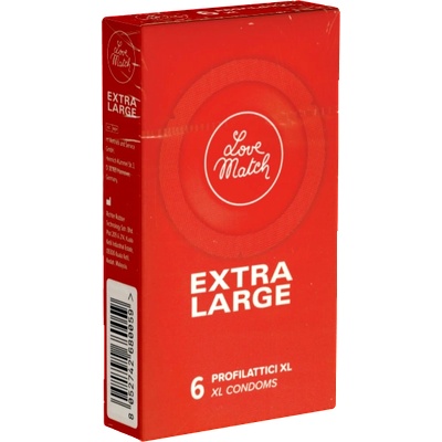 Love Match Single: Extra Large, 6 extra wide condoms