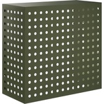 vidaXL Покритие за климатик Маслиненозелено 110 x 50 x 105 см Стомана (8014146)