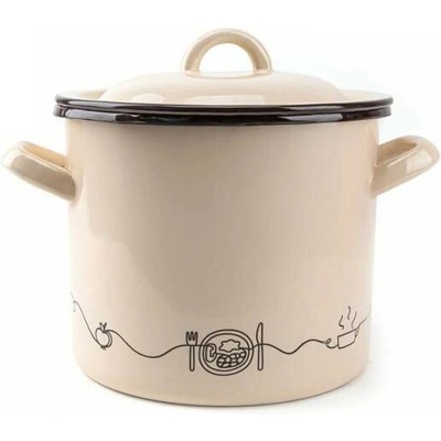 Kinekus Hrniec smaltovaný s pokrievkou 21cm/6L dekor Linea